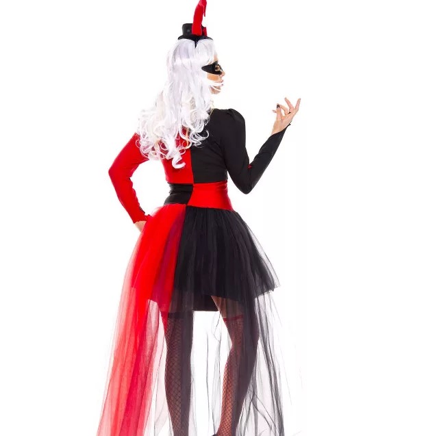 F1931 Naughty Harlequin Clown Costume Dress